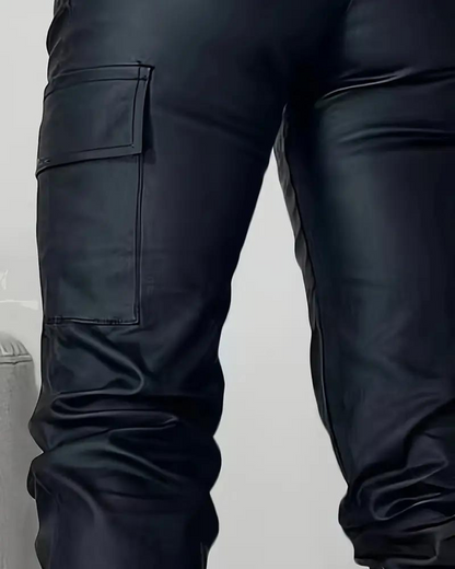 Lisa - Leather Cargo Pants