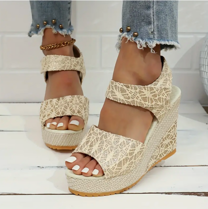 Nina - The classic wedge slide sandals